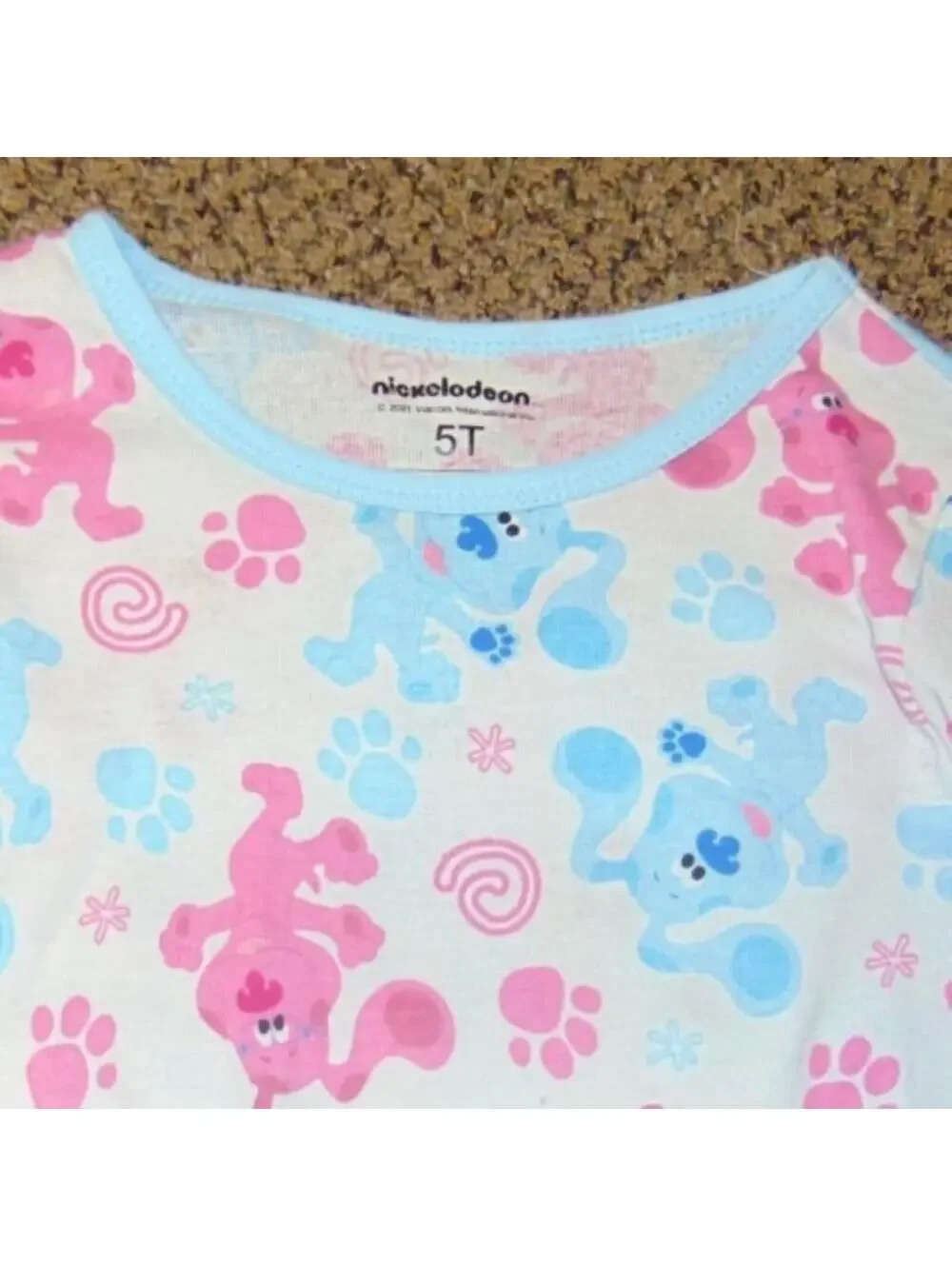 Blues Clues & Trolls Pajamas Top Girls 4T/5T Long Sleeve 2 Shirts Toddler